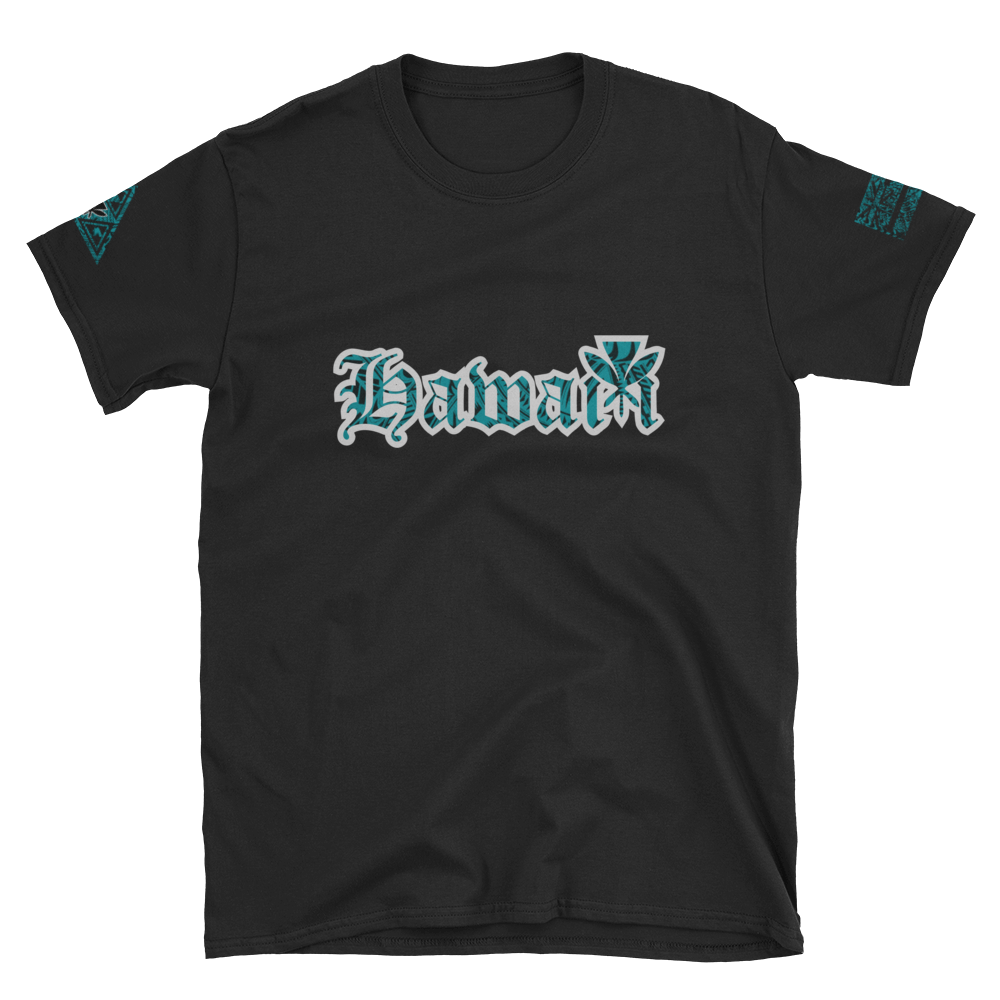 Rare Breed Hawai'i, Teal Tribal Short-Sleeve Unisex T-Shirt