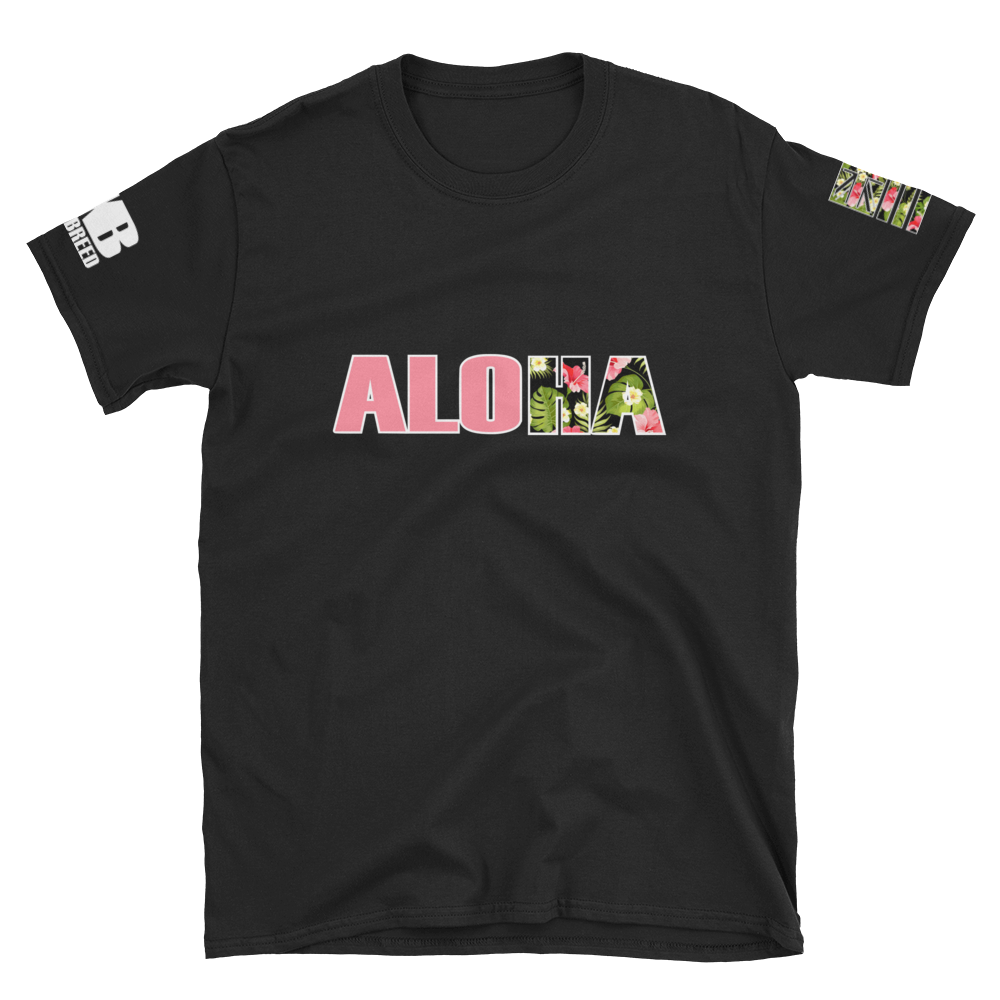 ALOHA Shaka Floral Short-Sleeve Unisex T-Shirt