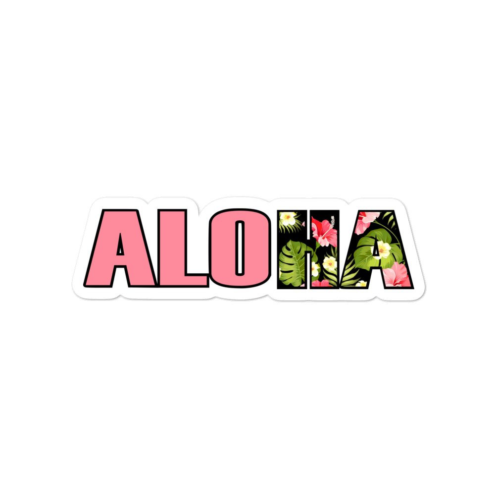 ALOHA Floral Sticker