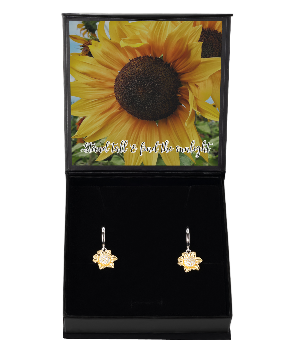 Stand Tall & Find the Sunlight - Sunflower Earrings