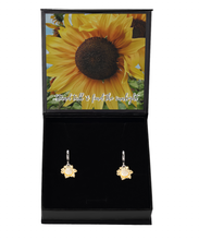Load image into Gallery viewer, Stand Tall &amp; Find the Sunlight - Sunflower Earrings