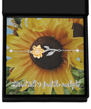 Load image into Gallery viewer, Stand Tall &amp; Find the Sunlight - Sunflower Bracelet