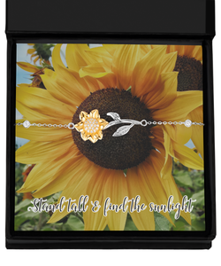 Stand Tall & Find the Sunlight - Sunflower Bracelet