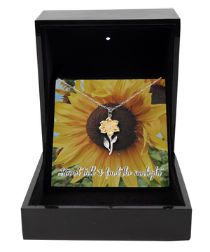 Stand Tall & Find the Sunlight - Sunflower Pendant Necklace