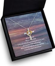 Load image into Gallery viewer, Footprints - Cross Necklace