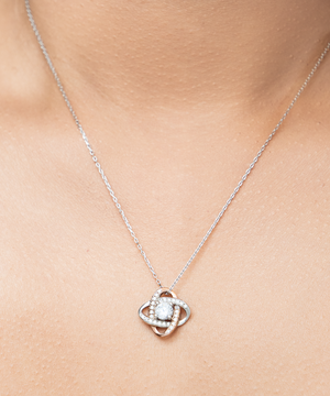 United in Love, Forever! Love Knot Rose Gold Necklace