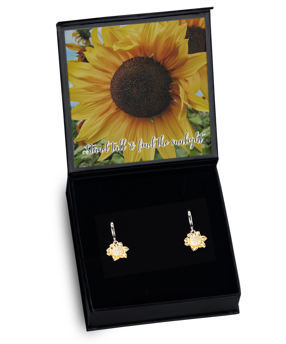 Stand Tall & Find the Sunlight - Sunflower Earrings