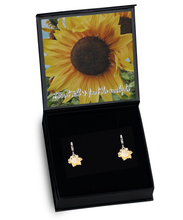 Load image into Gallery viewer, Stand Tall &amp; Find the Sunlight - Sunflower Earrings