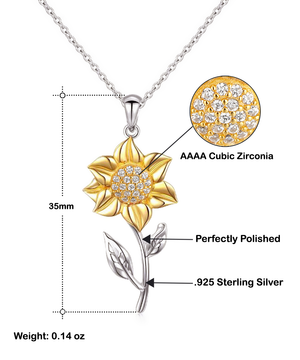Stand Tall & Find the Sunlight - Sunflower Pendant Necklace