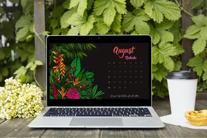 August Freebies (Hawaiian Tropical Florals) Desktop Wallpapers - August 2022 ('Aukake) Freebies