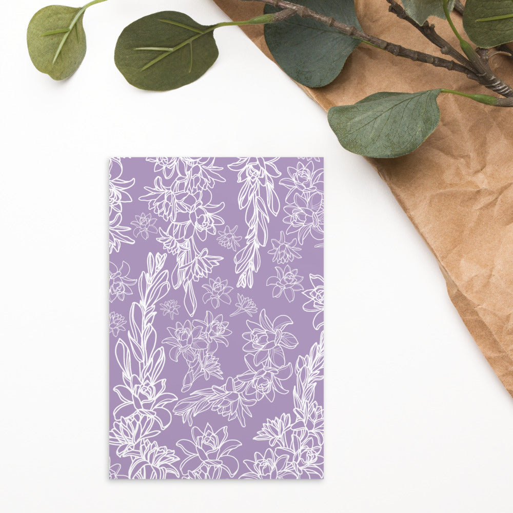 Tuberose Purple Standard Postcard